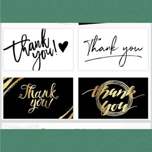 Elegant Thank You Card Set - 25pcs